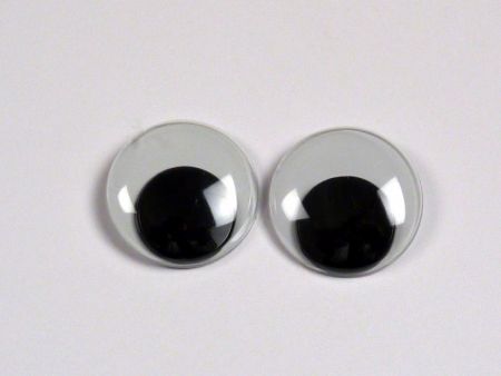 Wackelaugen, schwarz weiss,  16 mm, zum Annhen, Kunststoff